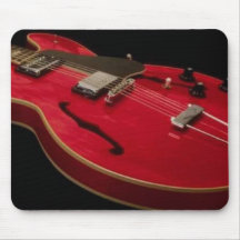 The Red Guitar Mouse Pads