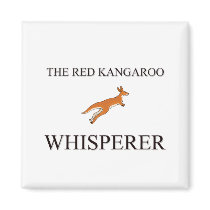 The Red Kangaroo Whisperer magnets by AnimalShirts The Red Kangaroo Whisperer magnets