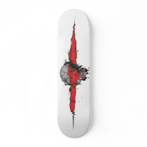 The Red Line Skull skateboards by I_am_not_a_machine The Red Line Skull skateboards