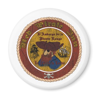 The Red Pirate Inn Fridge Magnets by ZsTees