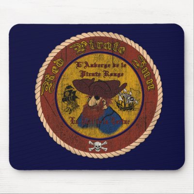 The Red Pirate Inn Mouse Mat by ZsTees
