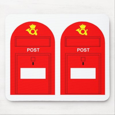 The Red Postbox Mouse Mats by lonvig