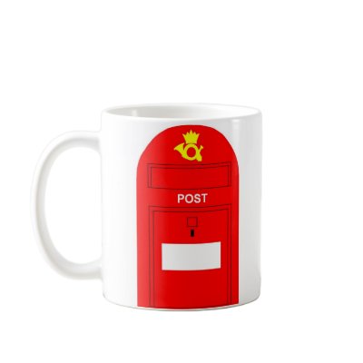 The Red Postbox Coffee Mugs by lonvig