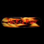 The Red Rider (Flaming Hot) skateboards