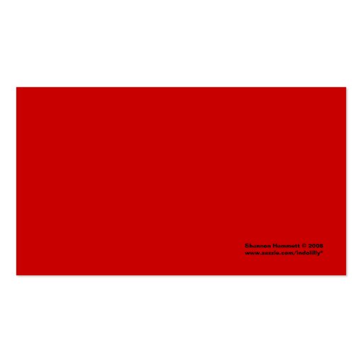The Red Shoe Profile Card Business Card Templates (back side)