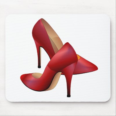 The red Shoes Mouse Pads