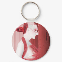 The Red Stripe Keychain by jaeda_dewalt_art The Red Stripe Keychain