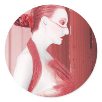 The Red Stripe Sticker by jaeda_dewalt_art The Red Stripe Sticker