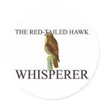 The Red-Tailed Hawk Whisperer stickers by AnimalShirts The Red-Tailed Hawk Whisperer stickers