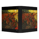 The Red Vineyard at Arles 3 Ring Binders