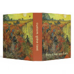 The Red Vineyard by Vincent van Gogh 3 Ring Binder