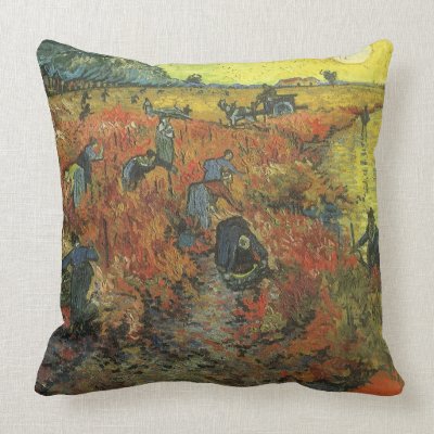 The Red Vineyard by Vincent van Gogh Pillows Mojo_throwpillow The Red Vineyard by Vincent van Gogh Pillows Mojo_throwpillow
