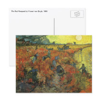 The Red Vineyard by Vincent van Gogh Postcard