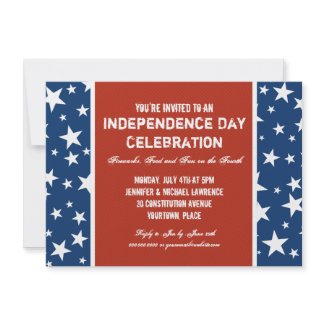 The Red, White and Blue July 4th Party Invitation invitation