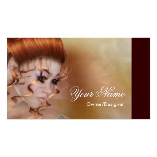 The Redhead - Fantasy/Beauty Business Cards (front side)