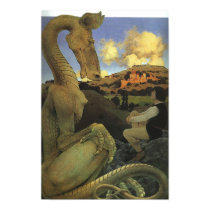 The Reluctant Dragon, Maxfield Parrish posters by vintagetreasurechest The Reluctant Dragon, Maxfield Parrish posters