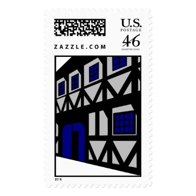 The Renaissance House - grey Postage Stamps by lonvig