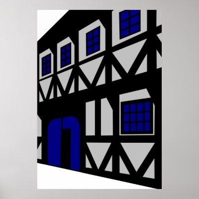The Renaissance House - grey Poster by lonvig