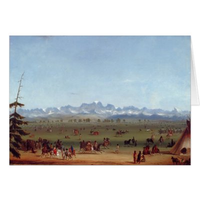 The Rendezvous Near Green River Greeting Cards by uwahc_cards