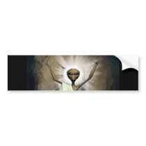 The Resurrection Of Alien Jesus Bumper Stickers