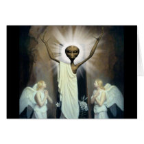 The Resurrection Of Alien Jesus Card