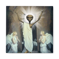 The Resurrection Of Alien Jesus Fridge Magnet