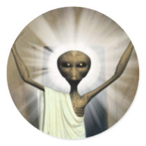 The Resurrection Of Alien Jesus Stickers