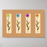 The Retro Flowers Poster