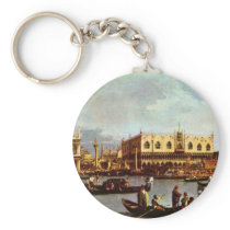 The Return Of Venice "Bucentaurus" "" By Canaletto Keychains