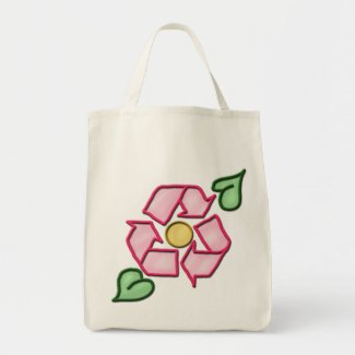 The Reuse Flower Grocery Tote bag