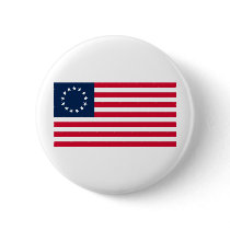 The Revolutionary War Betsy Ross Flag Button