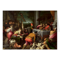 The Rich Man and Lazarus, 1590-95 Card