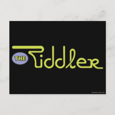 The Riddler Logo Green postcards