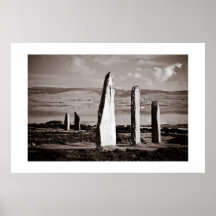 The Ring Of Brodgar Sepia Tone Posters