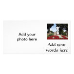 The Risen Jesus Christ statue Custom Photo Card