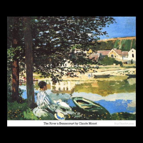 The River a Bennecourt by Claude Monet Poster