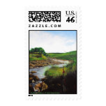 The River Fine Art Postage Stamp