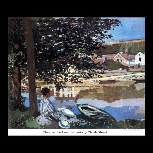 The river has burst its banks by Claude Monet Posters