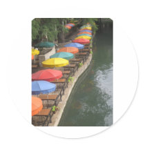 The Riverwalk Round Stickers