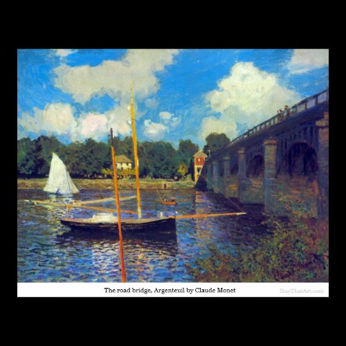 The road bridge, Argenteuil by Claude Monet Print