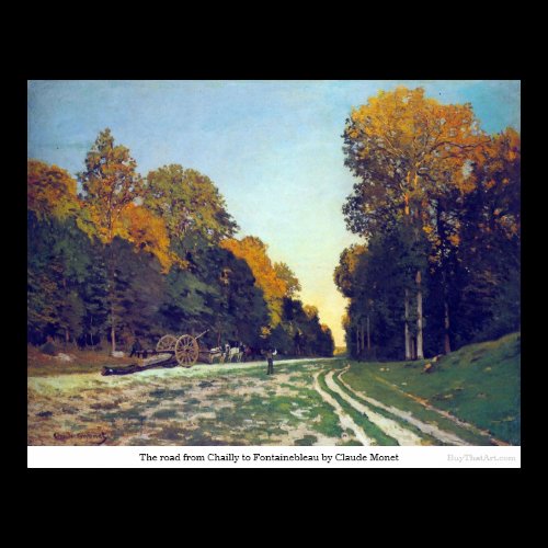 The road from Chailly to Fontainebleau by Claude M Posters