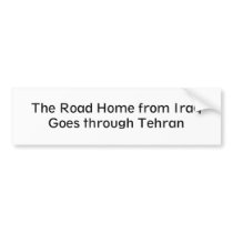 The Road Home from IraqGoes through Tehran bumper stickers