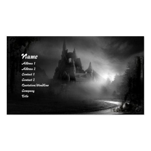 The Road Home Gothic Business Card | Zazzle