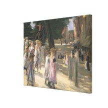 The Road to the school at Edam Canvas Prints