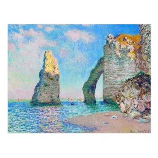 The Rock Needle and the Porte d'Aval Claude Monet Postcards