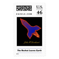 The Rocket Leaves Earth postage by JohnLionheart The Rocket Leaves Earth postage