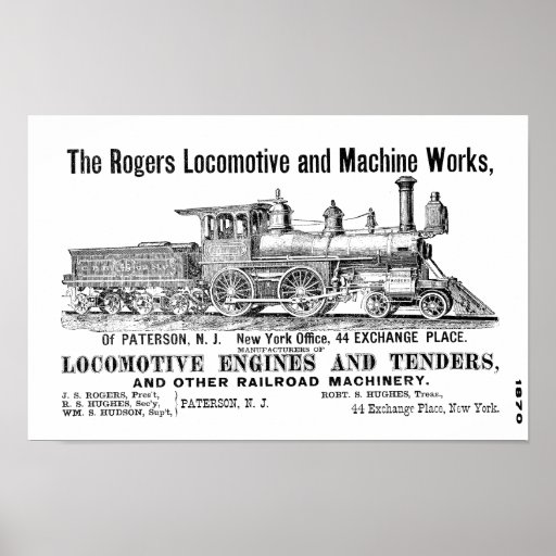 The Rogers Works, Paterson, N.J.1870 Poster Zazzle
