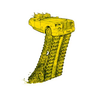 The Rolls Royce Brick Phantom - Yellow Pop Art mousepad