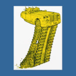 The Rolls Royce Brick Phantom - Yellow Pop Art Post Card