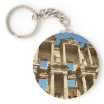 The Roman Celsus Library, Ephesus, Turkey Key Chains